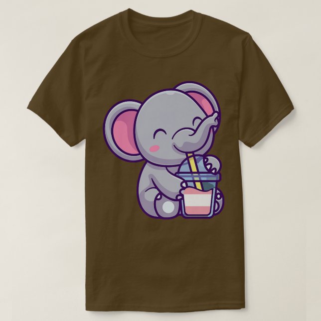 T-shirt bulle d'éléphants transgenre thé transgenre elepha (Design devant)