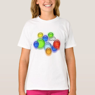 T-shirt - Bulles colorées avec nom