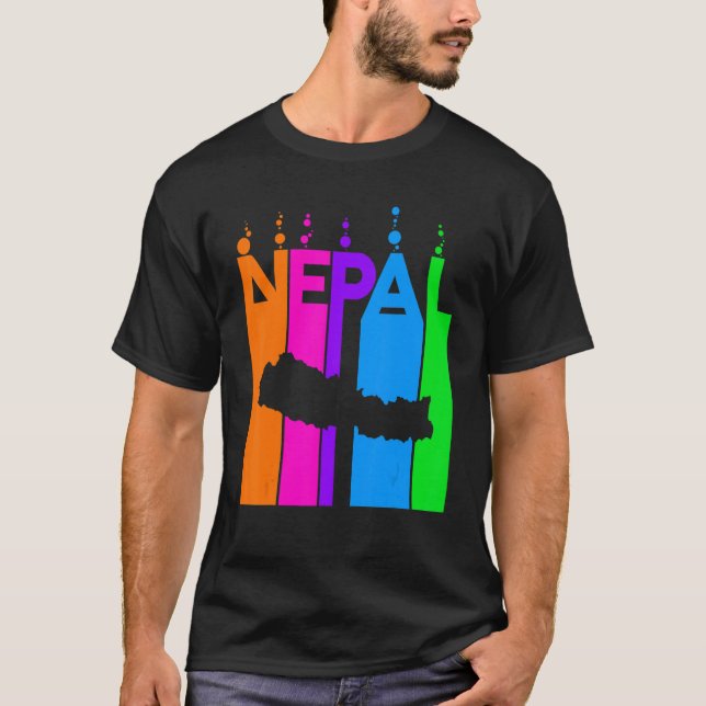 T-shirt Bulles colorées du Népal (Devant)