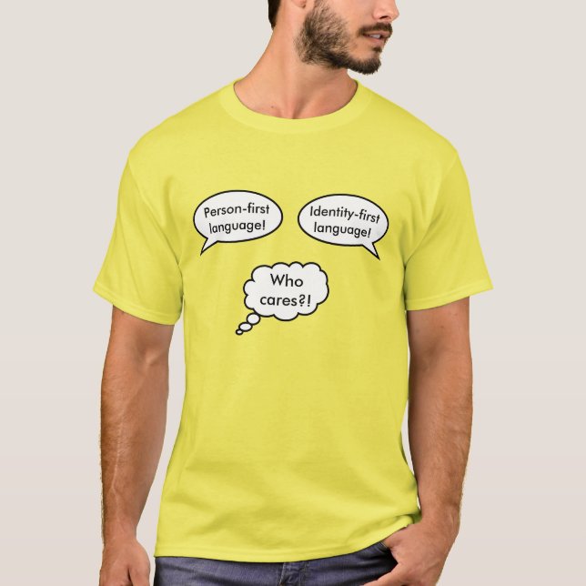 T-shirt Bulles de parole d'identité de personne (Devant)