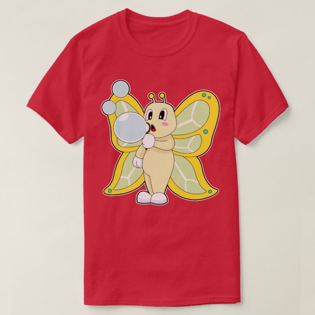 T-shirt Bulles de savon papillon (Design devant)