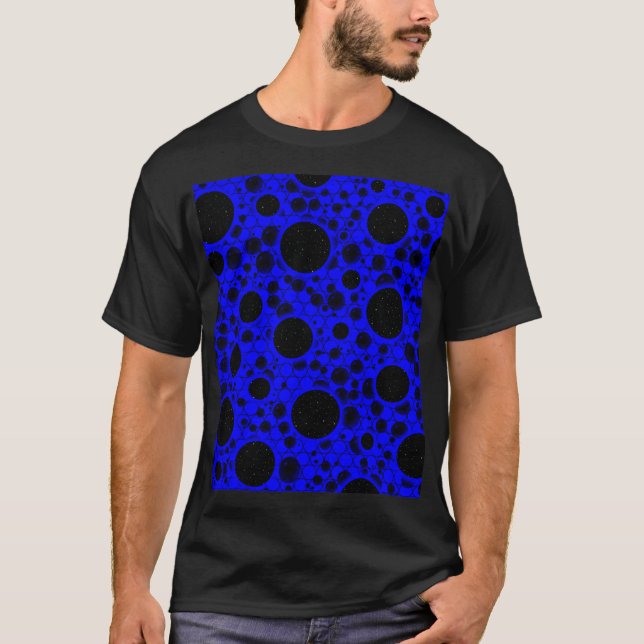 T-shirt Bulles d'espace - Taches - Bleu (Devant)