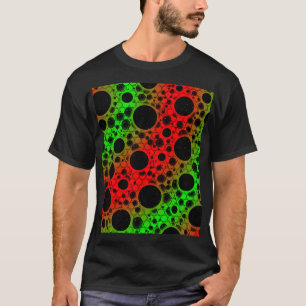 T-shirt Bulles d'espace tachetées - Rouge/Vert