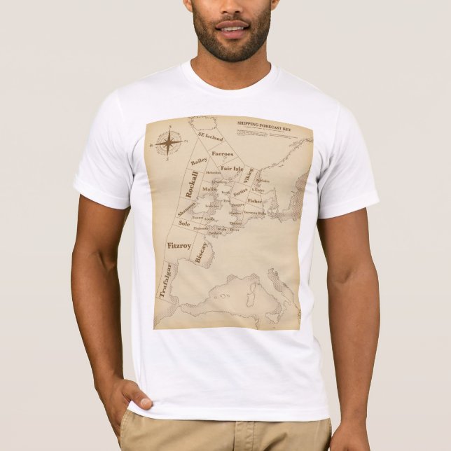 T-shirt Bulletin de navigation des îles britanniques de st (Devant)