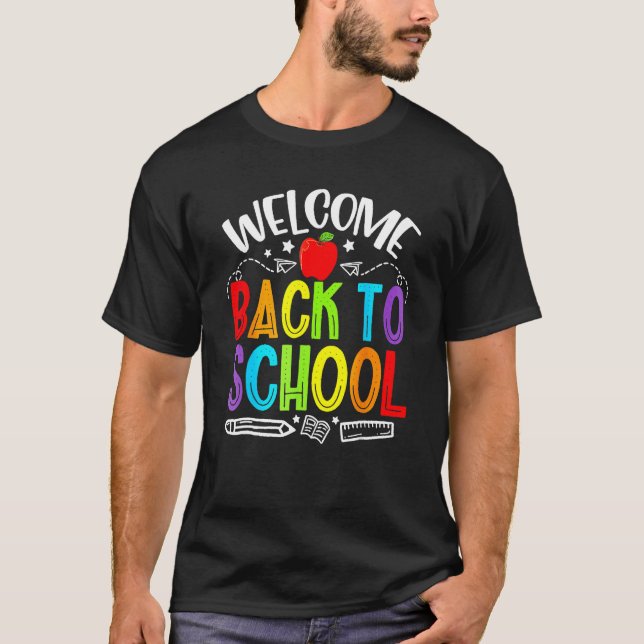 T-shirt Bulletin de retour à l'école Rencontrez l'enseigna (Devant)