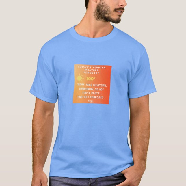 T-shirt Bulletin météo en yiddish  (Devant)