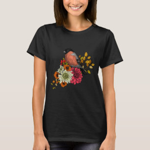 T-shirt Bullfinch sur le bouquet d'automne
