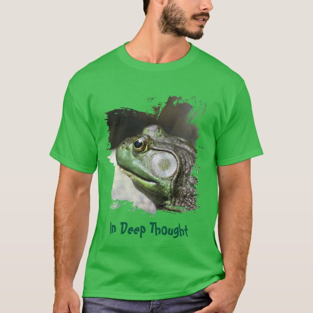 T-shirt Bullfrog Thoughts Funny (Devant)
