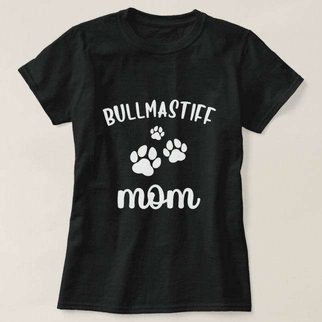 T-shirt Bullmastiff Maman mignonne Chien BullMastiff (Design devant)