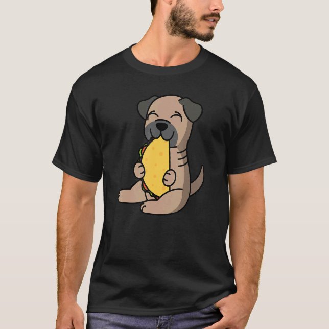 T-shirt Bullmastiff Manger Un Chien Taco (Devant)