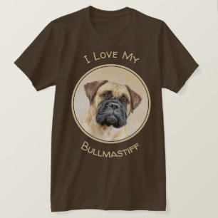 T-shirt Bullmastiff Painting - Cute Original Dog Art
