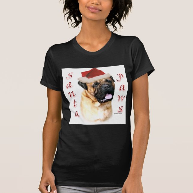 T-shirt Bullmastiff Père Noël Paws (Devant)