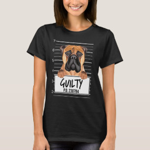 T-shirt Bullmastiff Photo D'identité Chien Coupable
