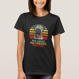 T-shirt Bullmastiff Pro Choix Pro Féminisme Pro Chiens