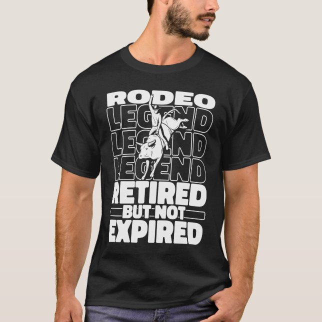 T-shirt Bullrider Retraité Riding Rodeo Bull (Devant)