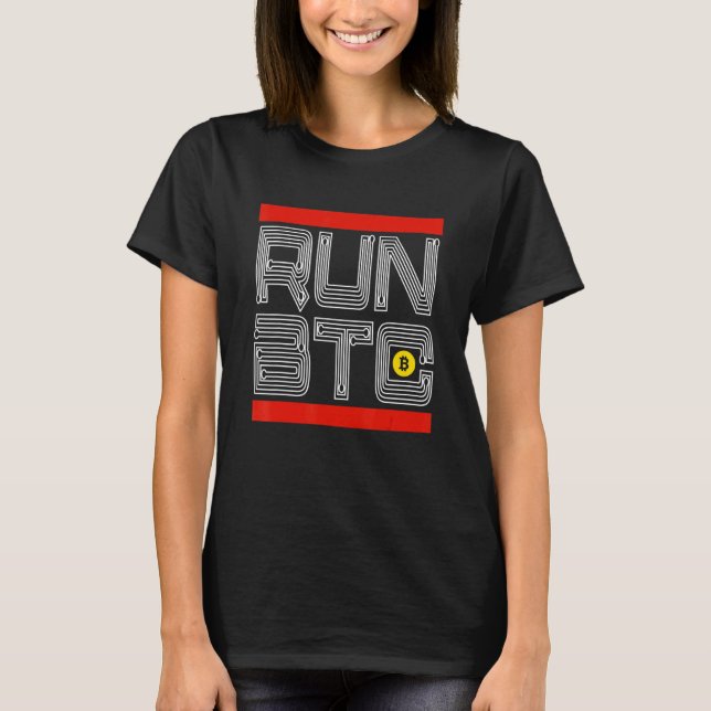 T-shirt Bullrun Btc Bitcoin Crypto Token Riche Blockchain  (Devant)