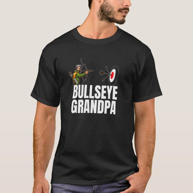 T-shirt Bullseye grand-père Bowman Arrow Bow Archer Archer (Devant)