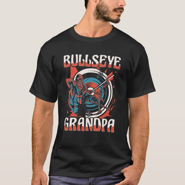 T-shirt Bullseye grand-père Bowman flèches arc-grand (Devant)
