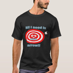 T-shirt Bullseye Love Heart Arrow tir à l'arc