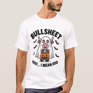 T-shirt BULLSHEET Halloween Vache mignonne en fantôme