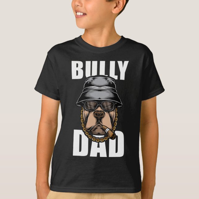 T-shirt Bully Dad Bulldog Pitbull (Devant)