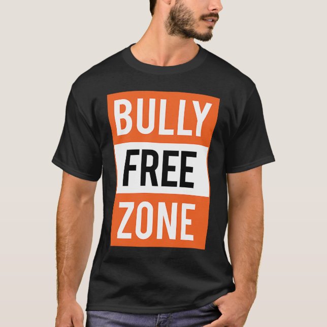 T-shirt Bully Free Zone Anti Bullying Stop Awareness Kindn (Devant)