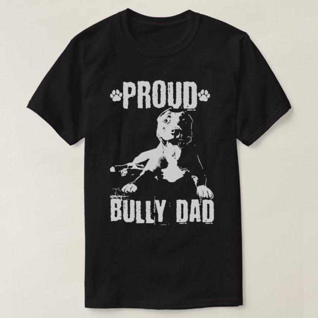T-shirt Bully Papa American Bully Pitbull Propriétaire de  (Design devant)