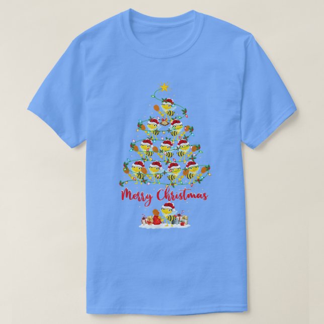 T-shirt Bumble Bee Lover Matching Santa Bumble Bee Christm (Design devant)