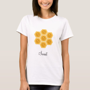 T-shirt Bumble Bee Nid d'abeille & Calligraphie
