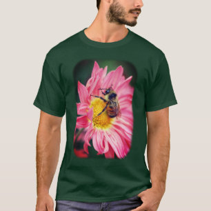 T-shirt Bumble Bee Rose Daisy Flower