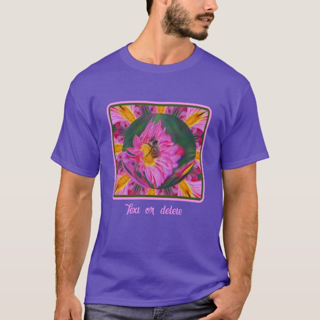 T-shirt Bumble Bee Rose Daisy Nature Abstraite (Devant)