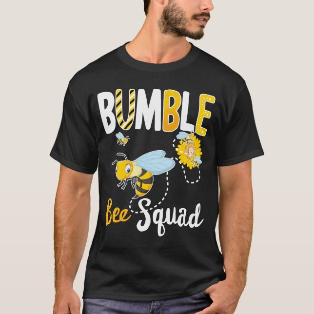 T-shirt Bumble Bee Squad, Bumblebee Team Group, Cadeau mig (Devant)