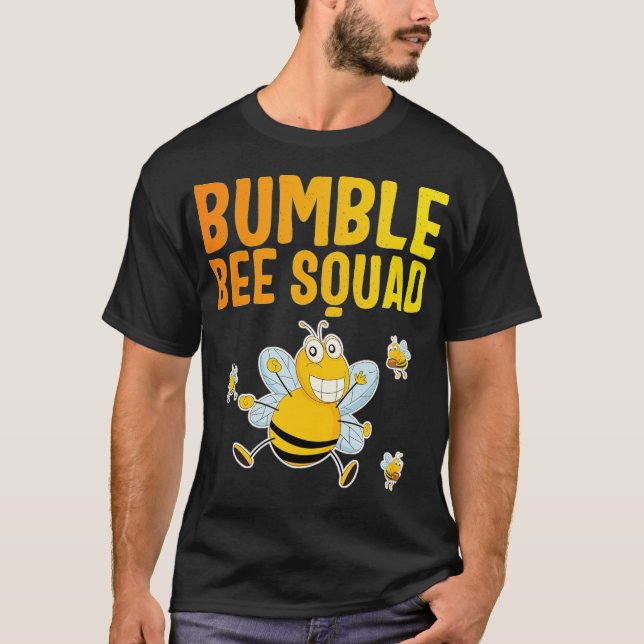 T-shirt Bumble Bee Squad, Bumblebee Team Group, Cute Gift  (Devant)