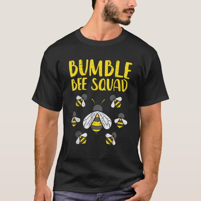 T-shirt Bumble Bee Squad Funny Bumblebee Friends Team Men (Devant)