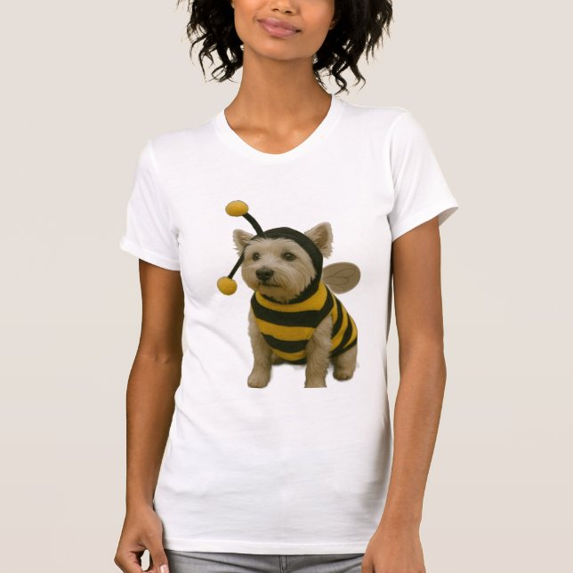 T-shirt Bumble Bee Westie Halloween (Devant)