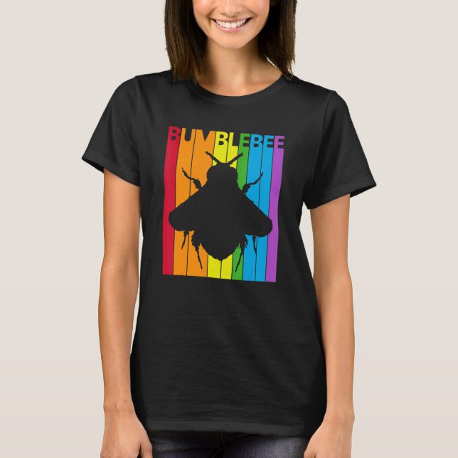 T-shirt Bumblebee arc-en-ciel mignon (Devant)