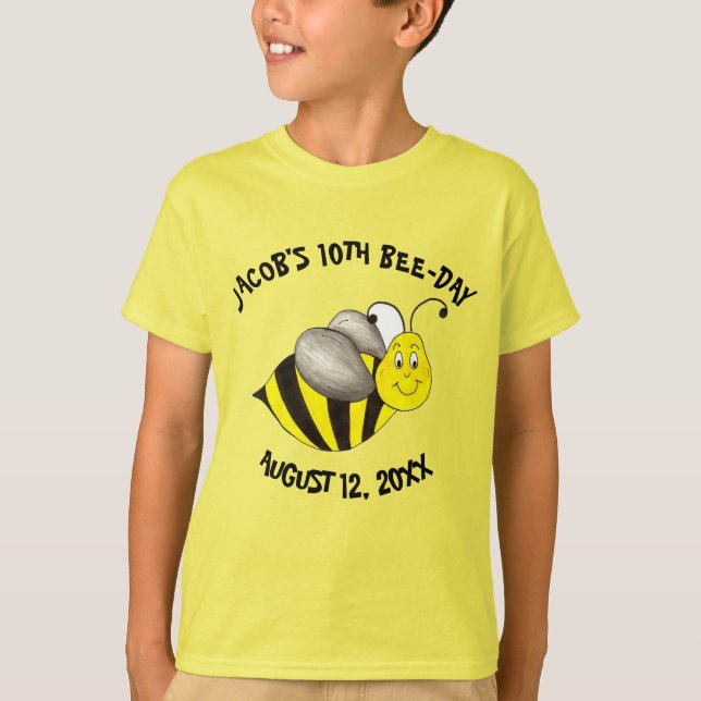 T-shirt Bumblebee Bee Day fête d'anniversaire personnalisé (Devant)