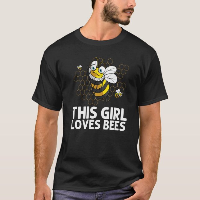 T-shirt Bumblebee For Girls Kids Beekeeper Honey Bee (Devant)