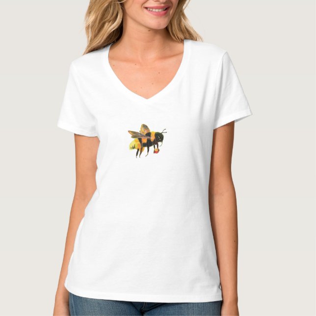 T-shirt BumbleBee transportant du pollen (Devant)