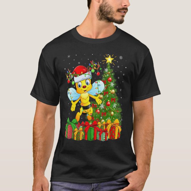 T-shirt Bumblebee   Xmas Holiday Santa Bumblebee Christmas (Devant)