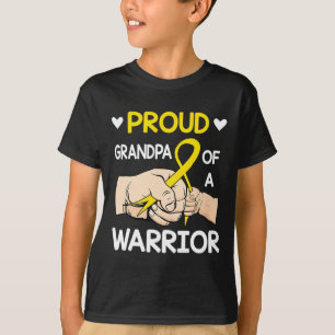 T-shirt Bump Fier Grand-Père D'Un Guerrier Cancer De L'Enf