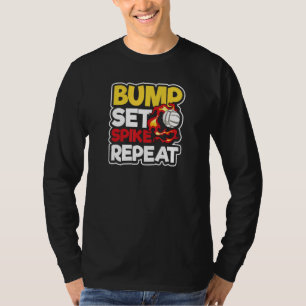 T-shirt Bump Set Spike Répéter le joueur de volley-ball
