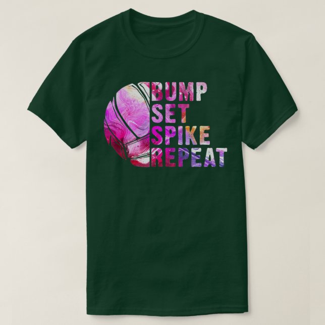 T-shirt Bump Set Spike Répétition Volleyball Lover Athlete (Design devant)