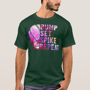 T-shirt Bump Set Spike Répétition Volleyball Lover Athlete