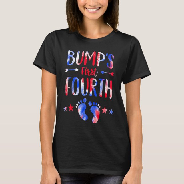 T-shirt Bump's First 4th Of July Pregnancy Independence Da (Devant)