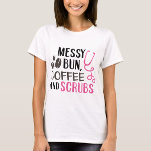 T-shirt Bun, café et arbustes