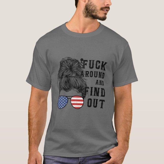 T-shirt Bun Dur Entouré Et Découvrez Funny (Devant)
