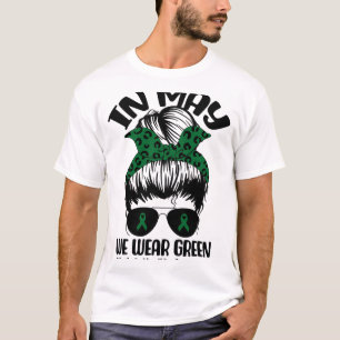 T-shirt Bun En Mai Nous Portons Vert Santé Mentale Sensibi