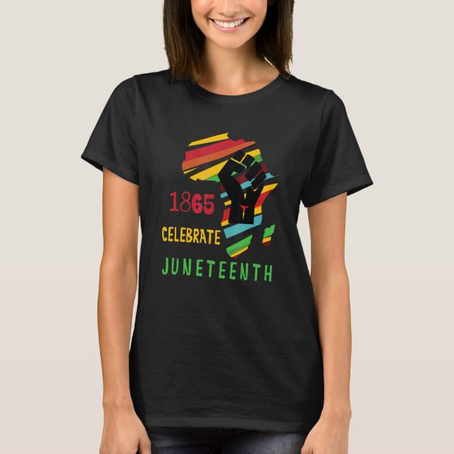 T-shirt Bun Jundixième fêter la liberté 1865 Juin 19 (Devant)