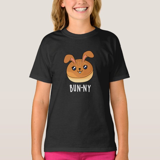 T-shirt Bun ny Funny Lapin Lapin Bun Pun Pun Dark BG (Devant)
